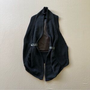 Ravel Faux Fur Wool Cardigan Vest